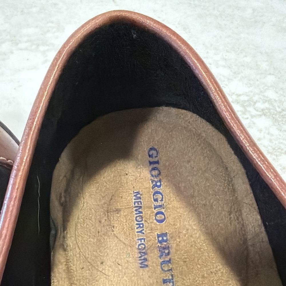 Giorgio Brutini Le Glove Men Horse Bit Two Tone Black Brown Leather Loafers 10.5 - Picture 12 of 14